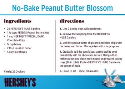 No bake peanut butter blossoms